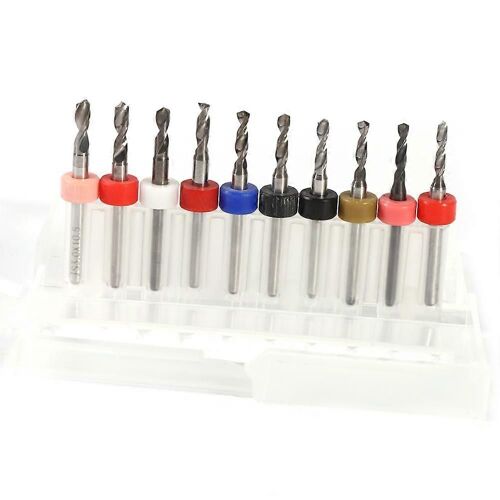 10pcs PCB impression circuit imprimé carte carbure cémenté mini micro forets CNC 2.1mm-3.0mm