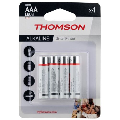 BLISTER 4 PILES LR03 ALCALINES AAA HIGH ENERGY THOMSON