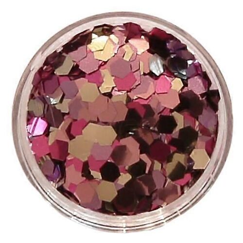 Paillettes pour les ongles - Mix - Pinksilver hexagon - 8ml - Glitter
