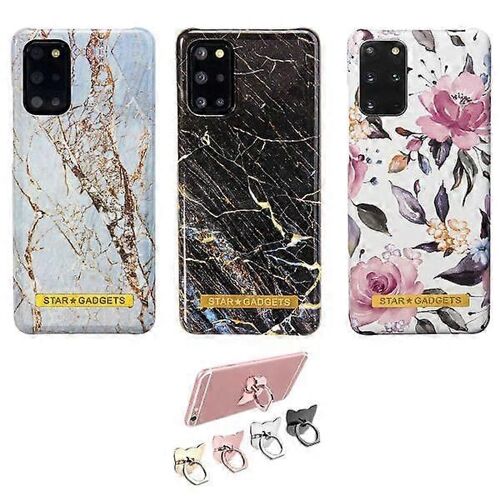 Samsung Galaxy S20 Plus - Coque / Protection / Fleurs / Marbre