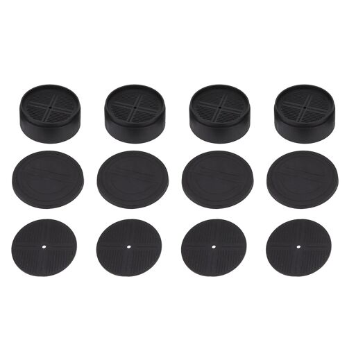 4 Pcs Coussinets Anti-Vibration Pad Rond Noir Antidérapant Pieds Pad pour Machine à Laver Table De Réfrigérateur