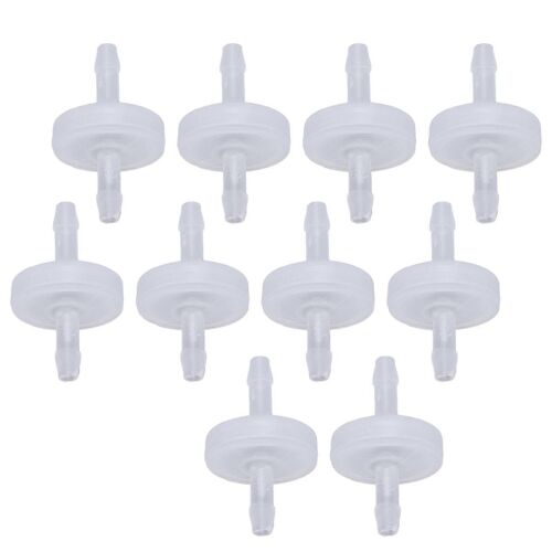 10PCS Barb Clapet anti-retour PP en plastique résistant à l'ozone Diaphragme Vanne d'arrêt d'eau à voie unique 7.9mm Translucide