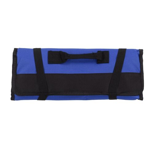 Multifonctionnel Tool Roll Bag Épaissi Oxford Cloth Résistance à l'usure Imperméable à l'eau Portable Tool Roll Up Pouch Bleu