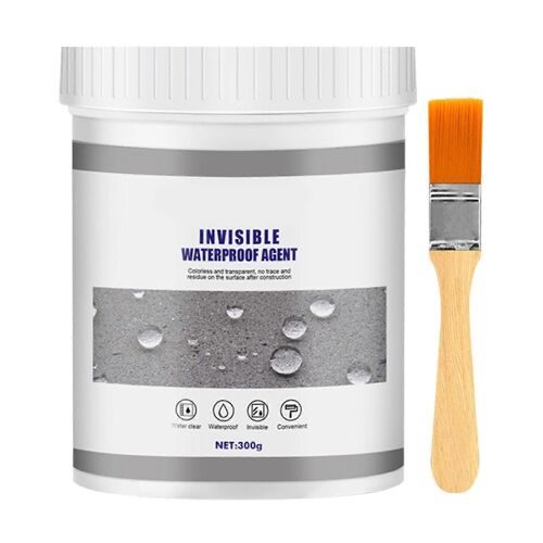 Agent imperméable Transparent Anti Fuite Invisible Isolation Mastic avec Brosse pour Mur Carrelage Ciment 300g