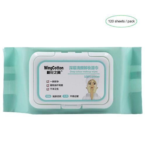 120Feuilles \/Paquet de lingettes humides Surface Hygiénique Démaquillant Mouchoirs Nettoyage en profondeur