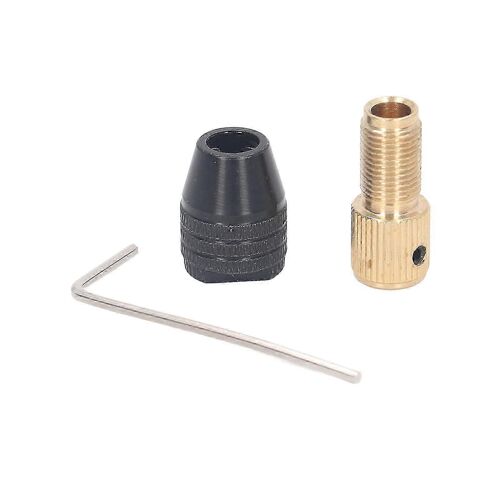 3 Mâchoire Perceuse Mandrin Outil Rotatif Auto Serrage Pince Lignes Droites Tige D'extension Clé Hexagonale Ensemble Trou 2.0mm