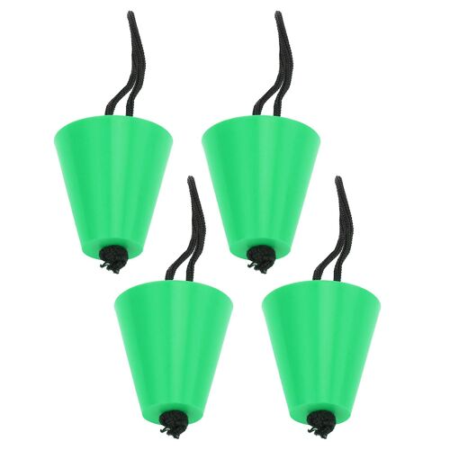 Kit De Bouchon De Dalot 4pcs Avec Longe Flexible En Silicone Trous De Drainage Bouchon Bouchon Universel Pour Kayaks Canoësvert