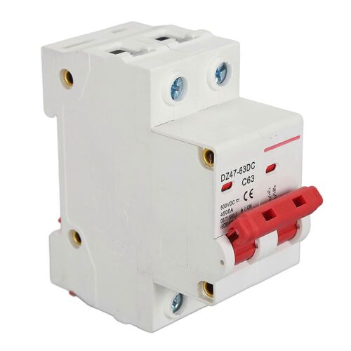 2 pcs DC disjoncteur miniature 2P 63A 500V 4500A capacité de coupure Mini disjoncteur solaire pour système PV