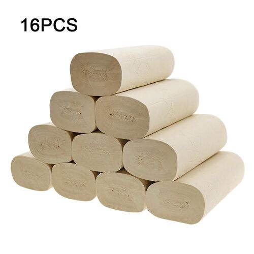 16 rouleaux de papier hygiénique sans noyau de papier toilette en pâte de bambou souple pour salle de bain à domicile de restaurant d'hôtel