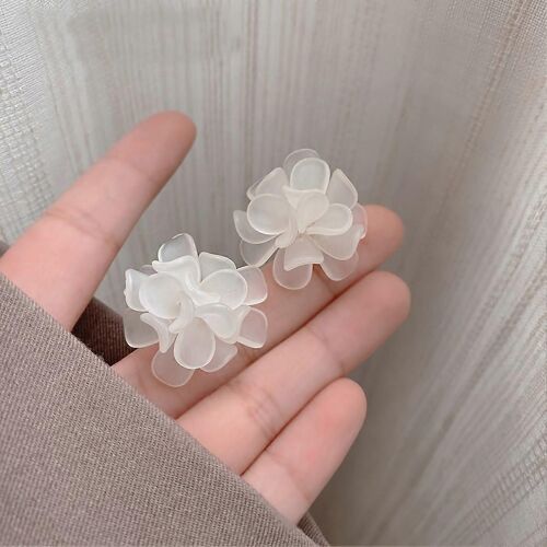 Boucles D'oreilles Rétro En Argent Acrylique - Style Simple Pour Les Femmes Et Les Filles, Type 7
