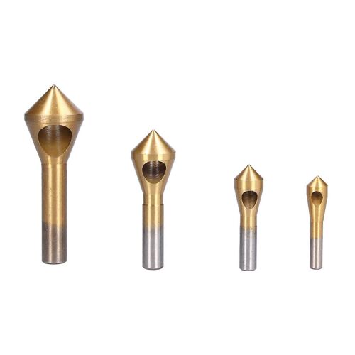 4Pcs fraisage ébavurage foret cône trou coupe-trou outil de chanfreinage en acier rapide