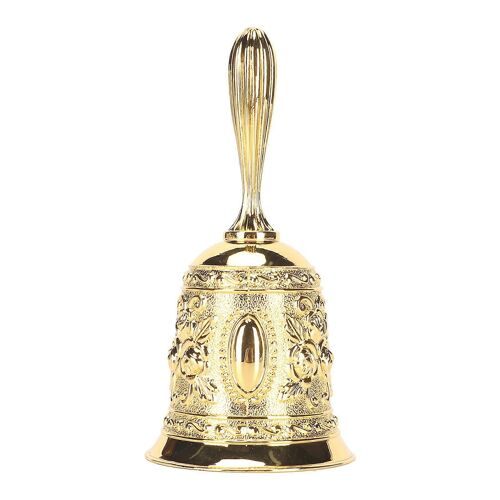 Cloche De Bague À La Main Dorée : Cloche D'appel En Relief Pour Les Événements De Mariage Et La Décoration Intérieure
