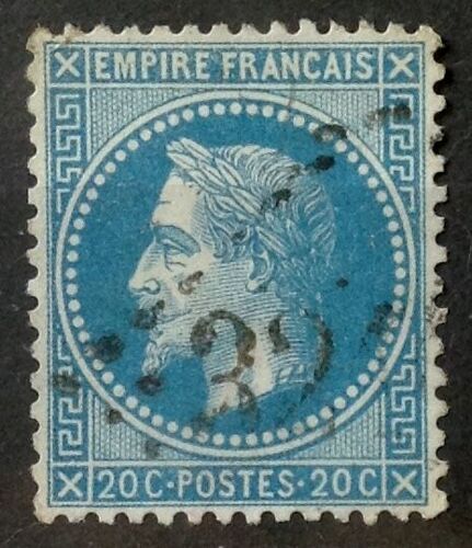 Napoléon - Empire Français - 20c Bleu Type Ii (Gros Points) (Très Joli N° 29b) Obl - Cote 3,00€ - France Année 1863 - Brn83 - N32598