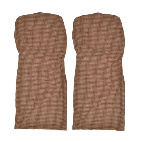 2 Pcs Housse De Chaise Amovible Polyester Sièges Housse Housse Protecteur De Chaise Pour Cuisine Salle À Manger Chambre À CoucherBronzage Clair