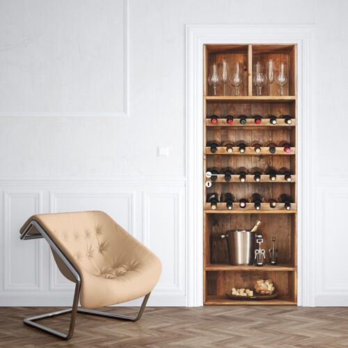 Sticker Porte Etagere A Vin - 204 x 73 cm