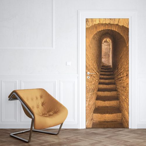 Sticker Porte Escalier Chateau - 204 x 63 cm