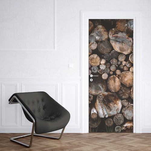 Sticker Porte Bois et Rondin - 204 x 63 cm