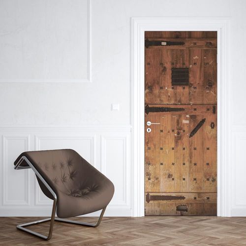 Sticker Porte Bois et Métal - 204 x 83 cm