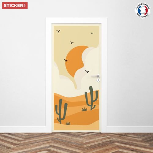 Sticker Porte Désert Minimaliste - 204 x 93 cm