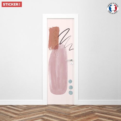 Sticker Porte Aquarelle Minimaliste - 204 x 63 cm