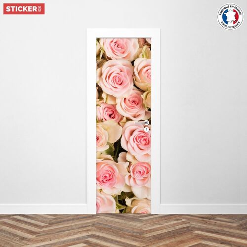Sticker Porte Lit de Roses - 204 x 63 cm