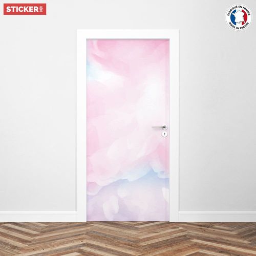 Sticker Porte Aquarelle Douce - 204 x 93 cm