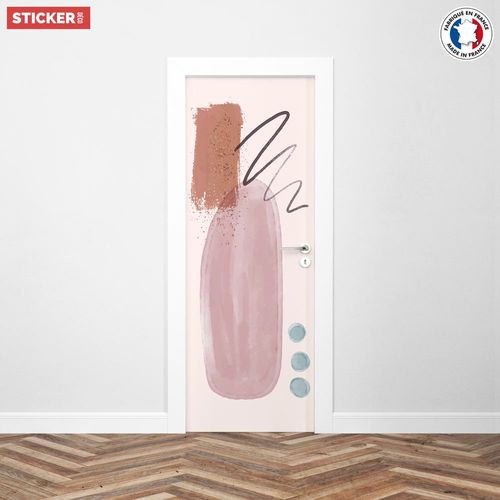 Sticker Porte Aquarelle Minimaliste - 204 x 73 cm