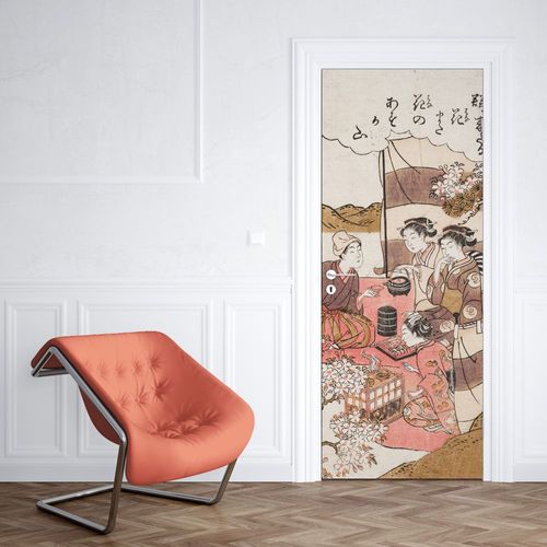 Sticker Porte Art Asiatique - 204 x 63 cm