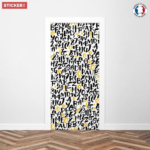 Sticker Porte Alphabet - 204 x 93 cm