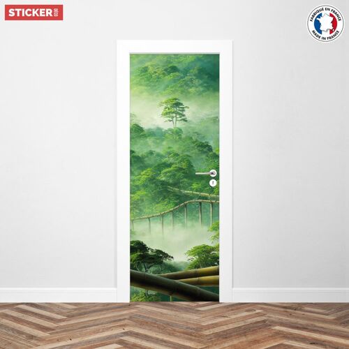 Sticker Porte Chemin De Bambou - 204 x 73 cm