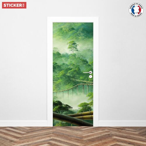Sticker Porte Chemin De Bambou - 204 x 83 cm