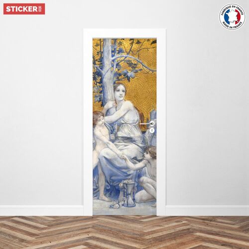 Sticker porte Allégorie du Temps - 204 x 73 cm