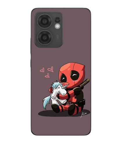 Coque Pour Oppo Reno 13 Pro 5g Bébé Deadpool Avec Licorne