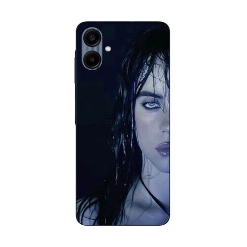 Coque Pour Samsung Galaxy A06 Billie Eilish Visage Fond Noir