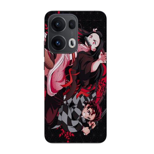 Coque Pour Oppo Reno 13 Pro 5g Demon Slayer Tanjiro Nezuko Attaque Combat
