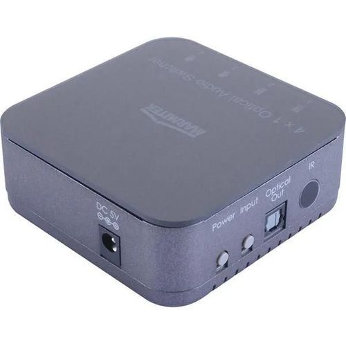 Marmitek TS41 Switch audio numerique optique TOSlink 4 entrees 1 sortie + telecommande
