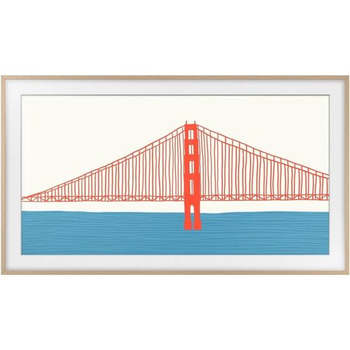 Samsung - Cadre décoratif pour TV - 85" - teck - pour Samsung GQ85LS03AAU, QE85LS03AAU, QN85LS03AAF