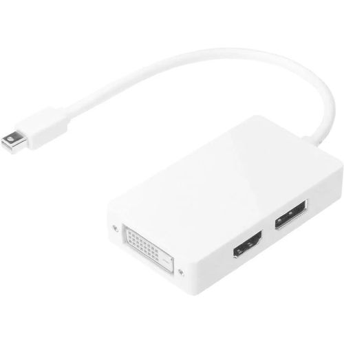 Lineaire - Adaptateur vidéo - Mini DisplayPort mâle pour HDMI, DVI, DisplayPort femelle - 10 cm