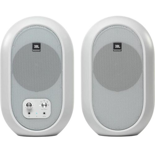 JBL 104-BT White paire d'enceintes avec supports d'isolation
