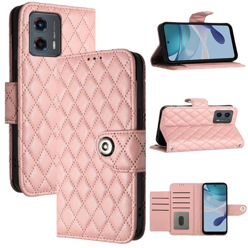 Étui Pour Motorola Moto G 5g 2023 Bande De Poignet Protection Élégante Antichoc Portefeuille Couverture Titulaire De La Carte - Orange