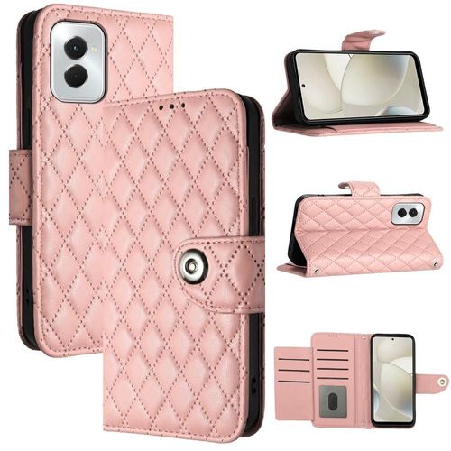 Étui Pour Motorola Moto G Power 2024 5g Protection Élégante Antichoc Titulaire De La Carte Portefeuille Couverture Bande De Poignet - Orange