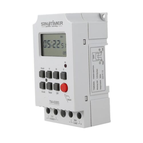 Tm630s-4 Commutateur De Minuterie De Contrôle Des Secondes 12v Contrôleur De Temps De Sortie De Tension De Broche Chaude À Affichage Numérique À Grand Écran