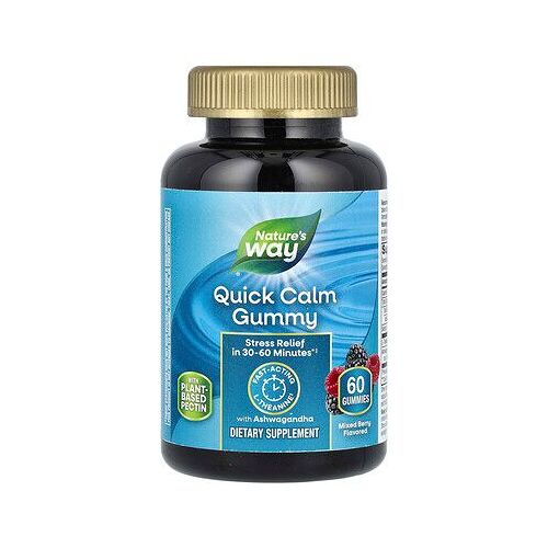 Nature's Way Gomme Quick Calm, Mélange De Baies, 60 Gommes