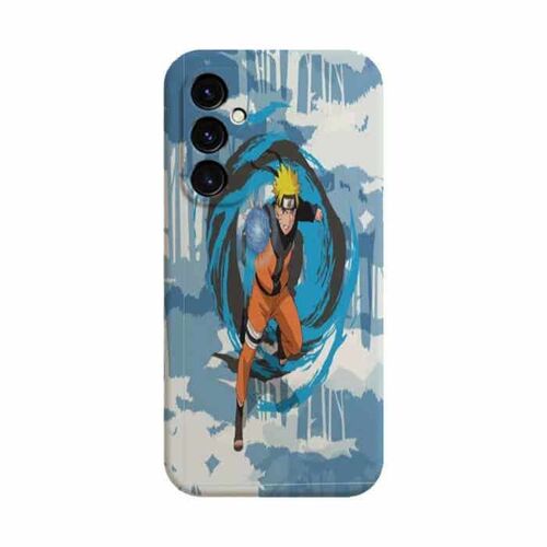 Coque pour Samsung Galaxy A05S Antichoc Naruto Rasengan Bleu