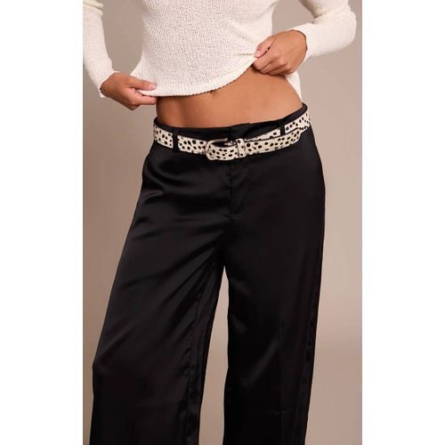Ceinture Taille En Poil De Poulain Imprimé Dalmatien, Multicolore