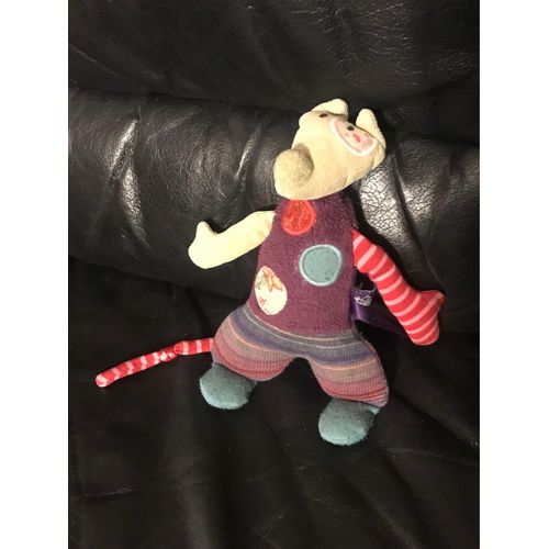 Doudou Peluche Moulin Roty Loup Les Jolis Pas Beaux Violet Vert 22 Cm