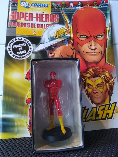 Figurine Plomb Collection Dc Comics Super Héros N° 03 : Flash Avec Son Fascicule