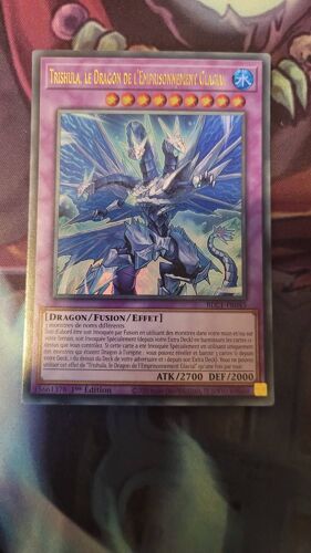 Carte Yugioh ! Trishula, Le Dragon De L'emprisonnement Glacial Blc1-Fr045 Ultra Rare ( Titre Argent )