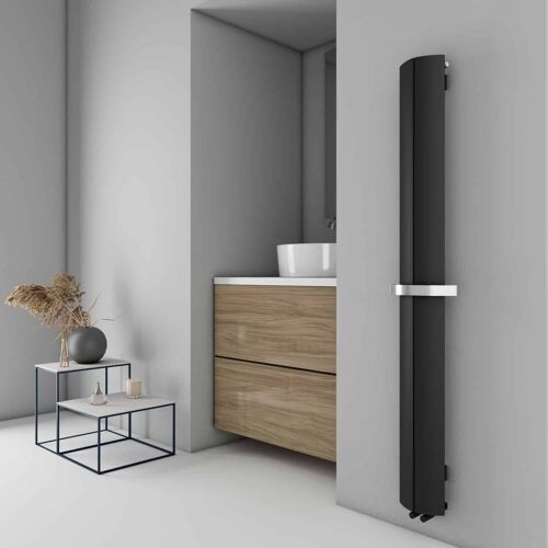Carisa Nixie Bath Sèche-Serviette - Eco-énergétique, Design Moderne, Noir, 180 x 20,5 cm