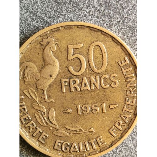 Je Vends Monnet De 50 Francs 1951